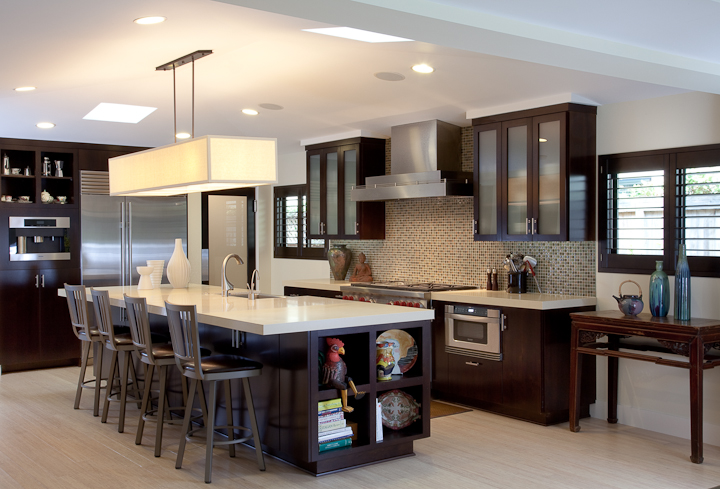 Custom Contemporary Kitchen Cabinets - Alder Wood Java ...