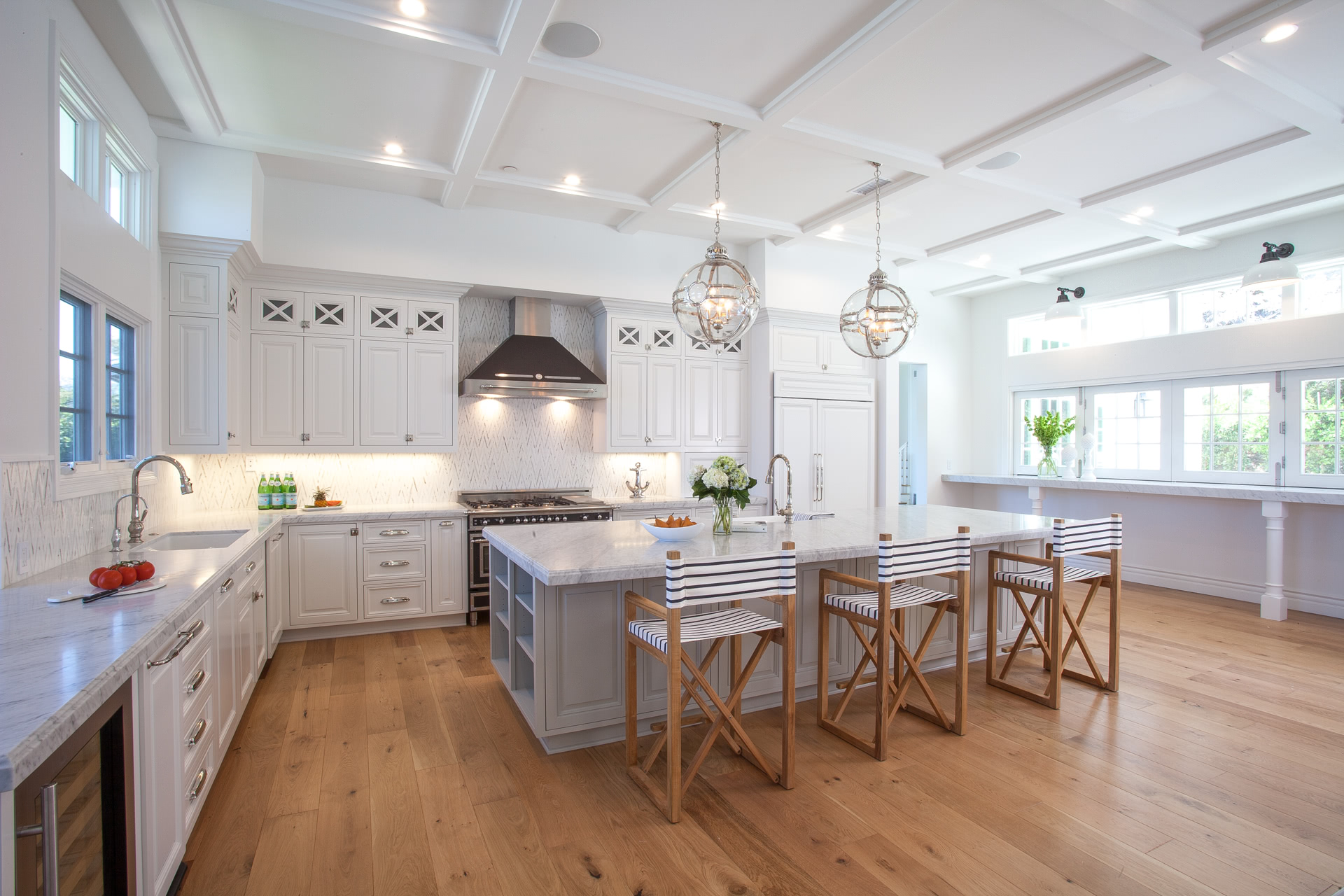 Custom Contemporary Kitchen Cabinets - Alder Wood Java Finish Shaker